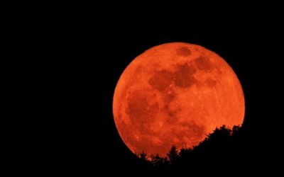 Полное лунное затмение. «Кровавая» луна